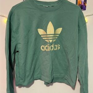 Adidas Mint Green Crewneck with Cream Logo